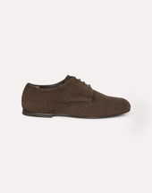 Derby In Suede Marrone