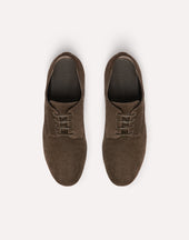 Derby In Suede Marrone