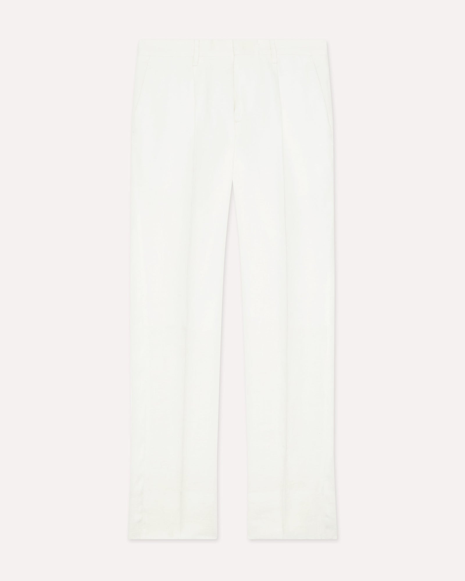 Pantalone Con Piega Panna