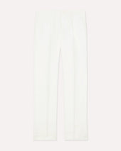 Pantalone con piega panna