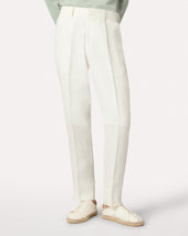 Pantalone Con Piega Panna