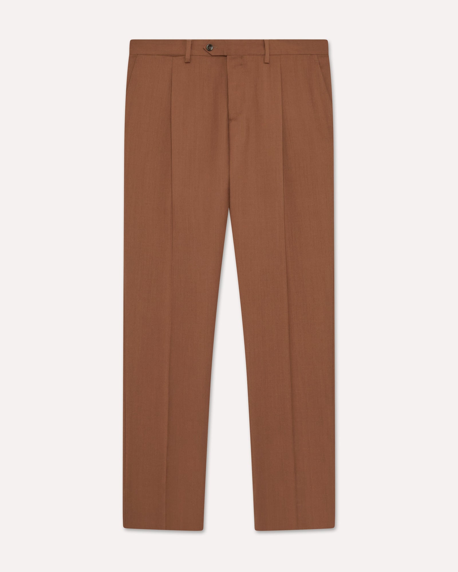 Pantalone Con Piega Marrone