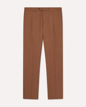 Pantalone con piega marrone