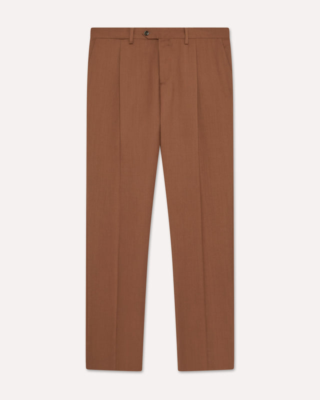 Pantalone con piega marrone