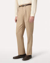 Pantalone Con Piega Cammello