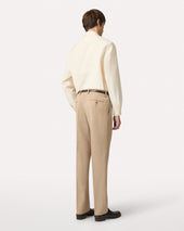 Pantalone Con Piega Cammello