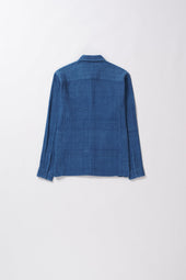 Indigo Organic Cotton Shirt In Tangaliya Weave