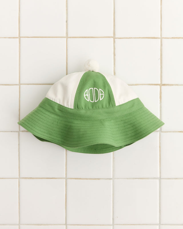 Paneled Grandfather Hat - Green/White