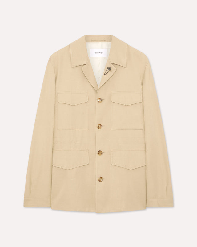 Field jacket cammello in EcoVero