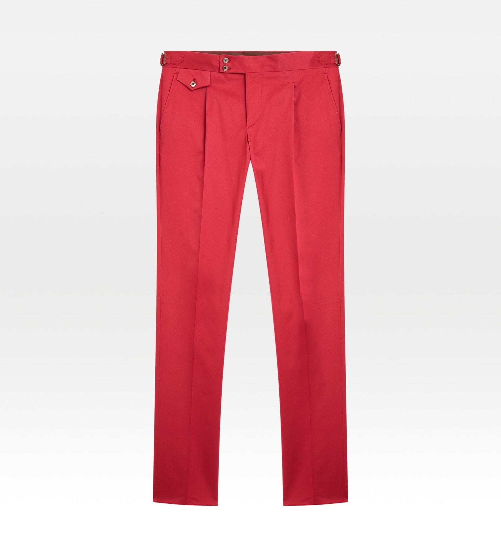 Pantalon sartorial en coton framboise