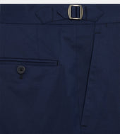 Pantalon classique en coton bleu marine