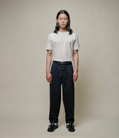 Pleated Cotton Poplin Ankle Length Pants