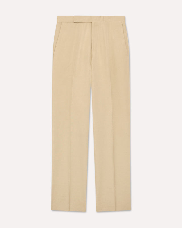 Pantalone cammello senza pieghe in EcoVero