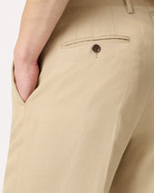 Pantalone Cammello Senza Pieghe In Ecovero