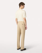 Pantalone Cammello Senza Pieghe In Ecovero