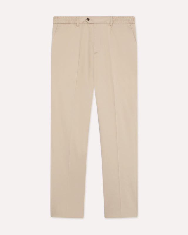 Pantalone beige senza pieghe