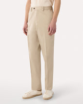 Pantalone Beige Senza Pieghe