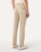 Pantalone Beige Senza Pieghe
