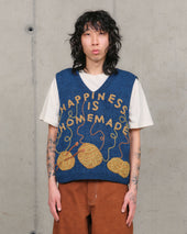 Party Knit Vest - Indigo Homemade