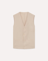 Gilet monopetto panna