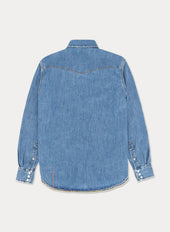 Pasadena Camicia Western In Bleach Wash