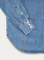 Pasadena Camicia Western In Bleach Wash