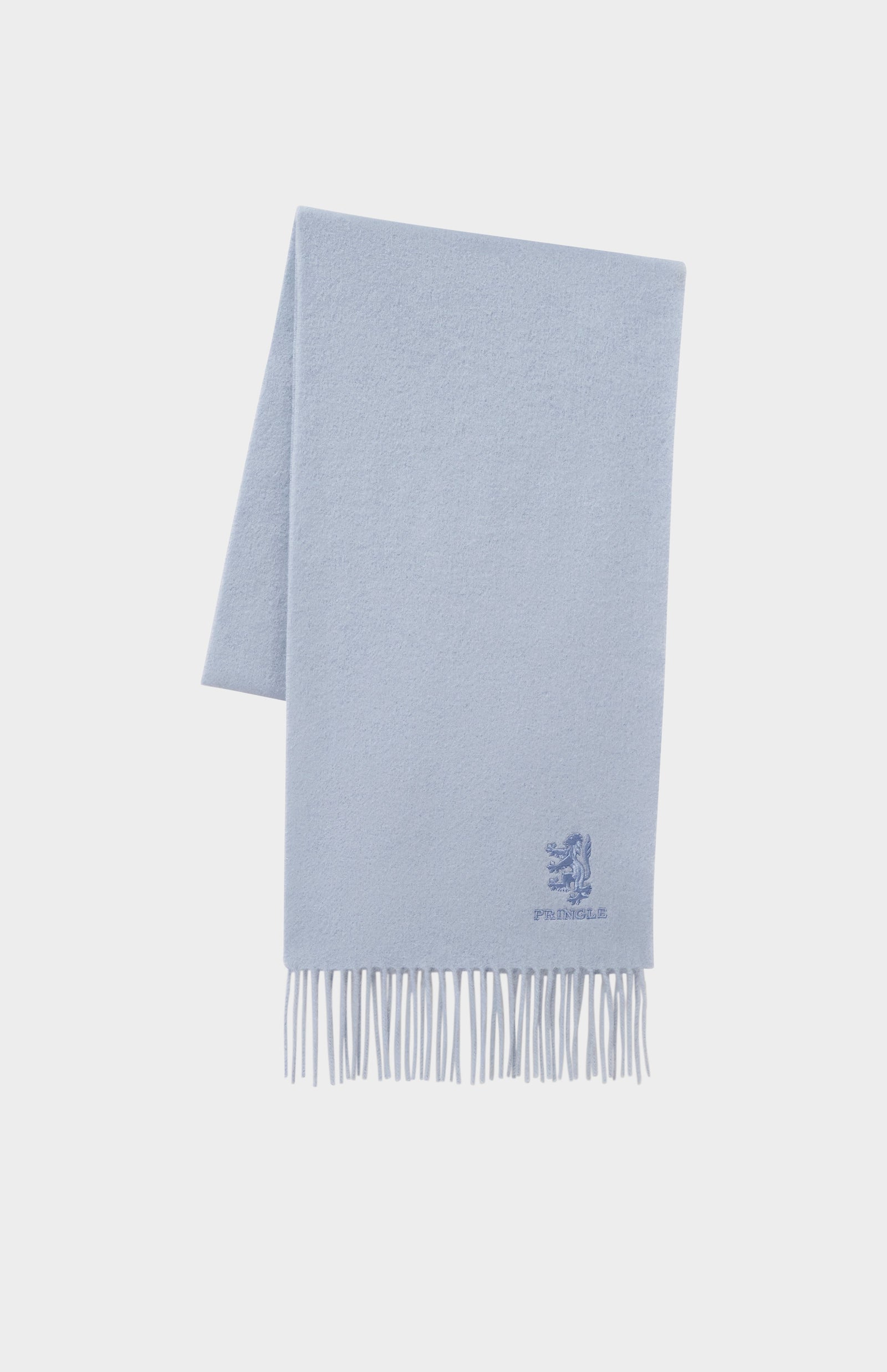 Fringed Lambswool Scarf In Light