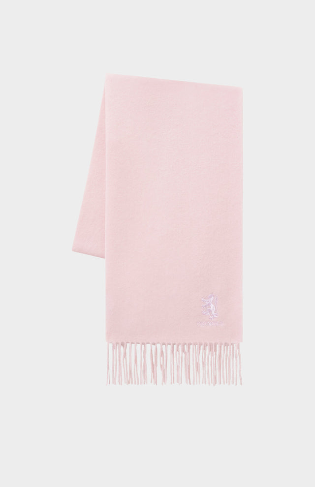 Fringed Lambswool Scarf In Pink