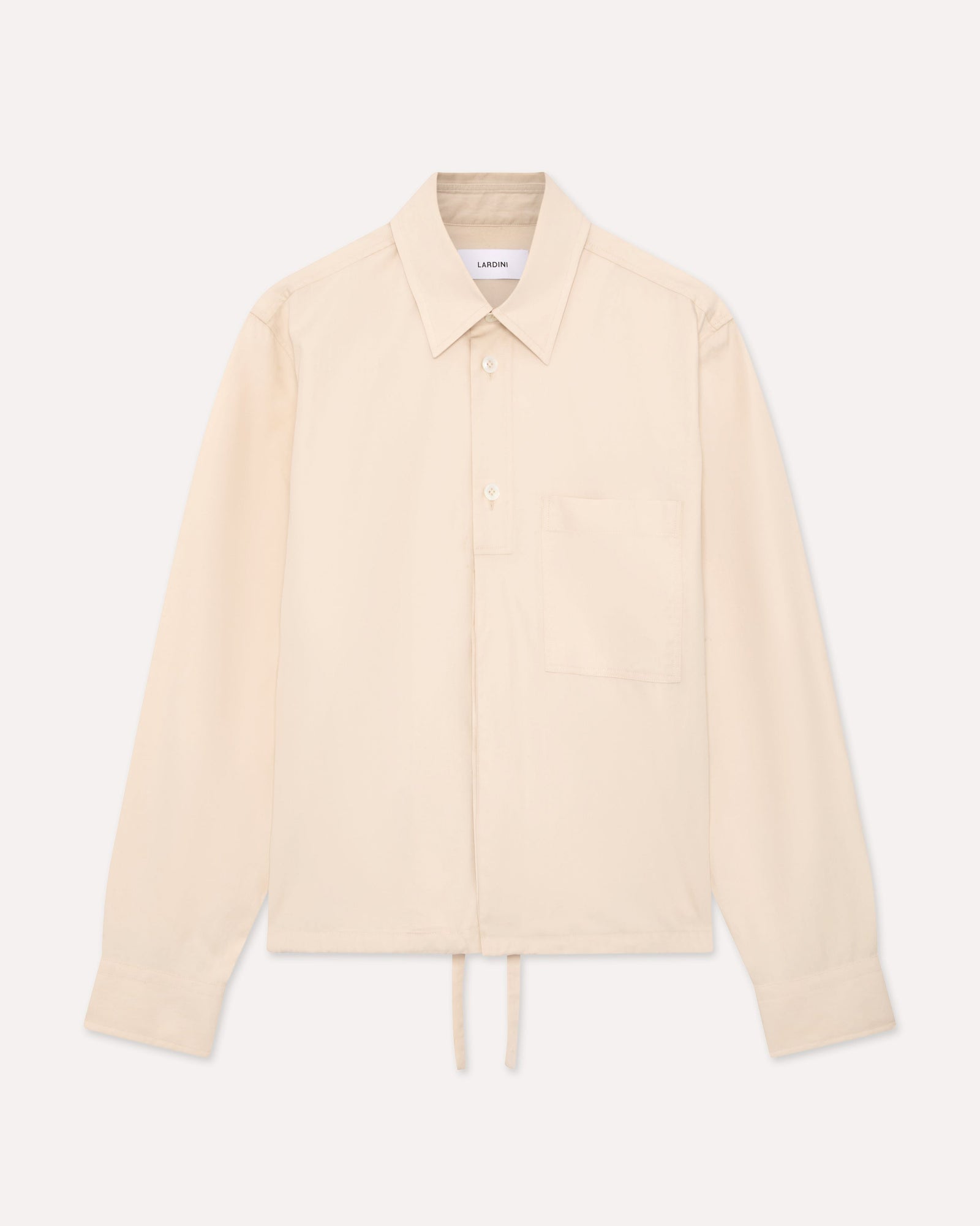 Camicia Boxy Panna Con Coulisse