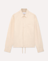 Camicia boxy panna con coulisse