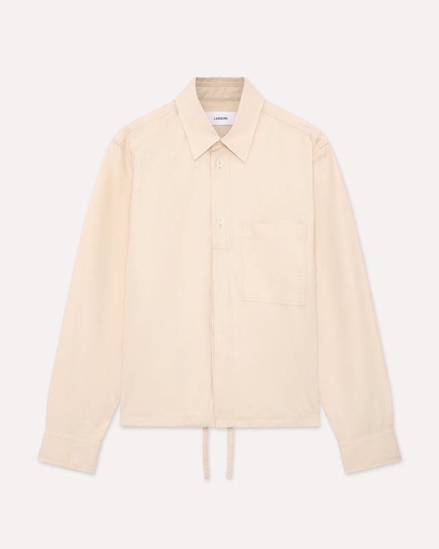 Camicia boxy panna con coulisse