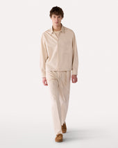 Camicia Boxy Panna Con Coulisse