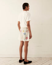 Patchwork Lotus Shorts