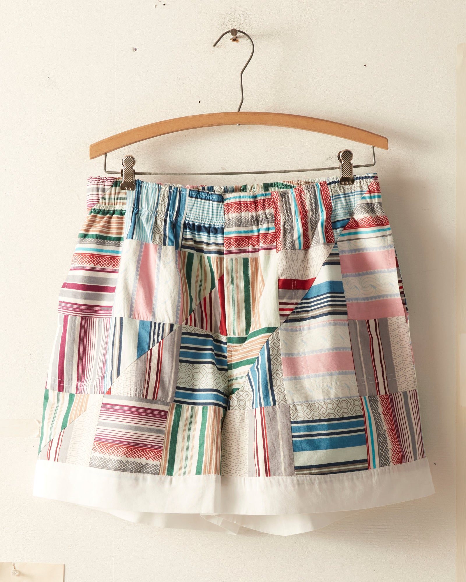 Patchwork Oxford Shorts