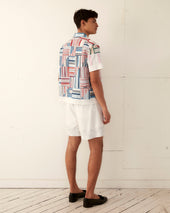 Patchwork Oxford Short Sleeve Shirt