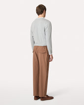 Pantalone Marrone Senza Pieghe