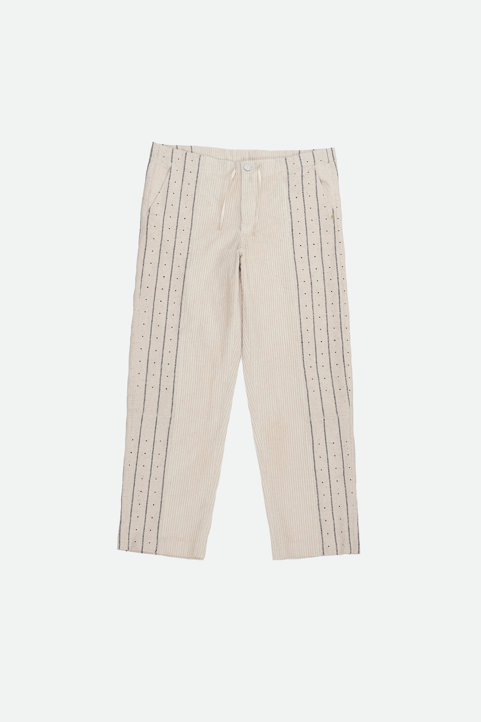 Ecru Cotton Tangaliya Pants