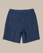 EXTRA HEAVY NAVY BLUE LINEN SHORT PANTS