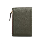 Green Soft Pebble Grain Leather Card Holder