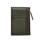 Green Soft Pebble Grain Leather Card Holder