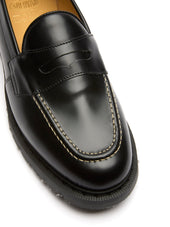 Solovair X Oliver Spencer Penny Loafer Hi Shine Leather Stitch