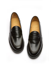 Solovair X Oliver Spencer Penny Loafer Hi Shine Leather Stitch