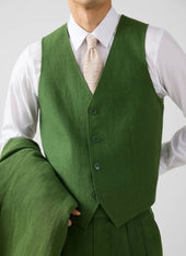 Waistcoat | Linen | Forest