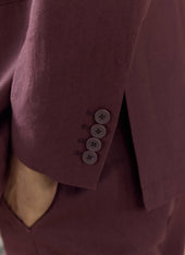 Tailored Blazer Linen Merlot