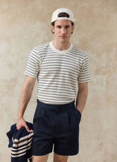 Ernie Waffle T Shirt Organic Cotton Stripe