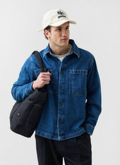 Heavyweight Overshirt Cotton Mid Wash Blue