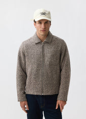 Herringbone Zip Jacket Wool
