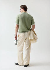 Tennis Boxy Knitted Polo Cotton