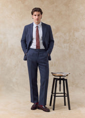 Tailored Linen Trousers | Navy
