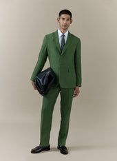 Slim Fit Classic Blazer | Linen | Forest
